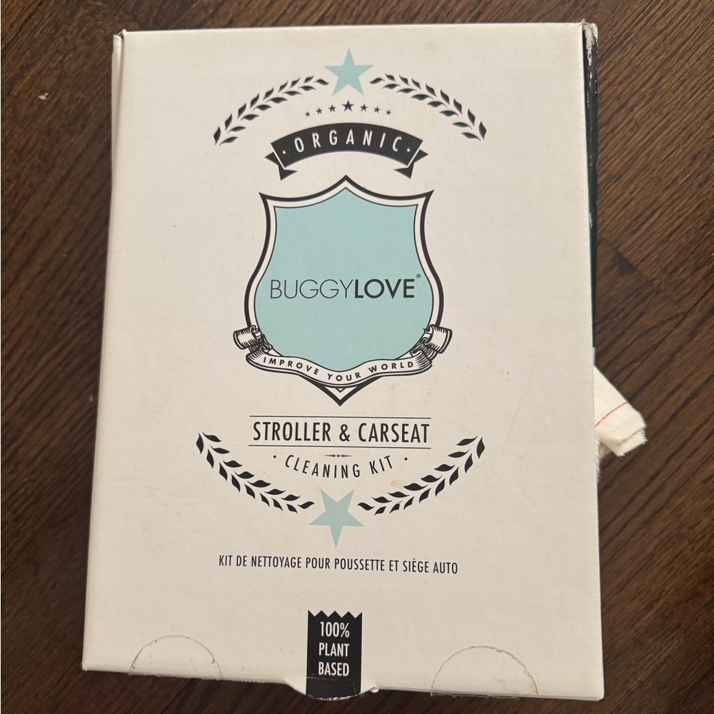 Buggy Love stroller and car seat cleaning kit.